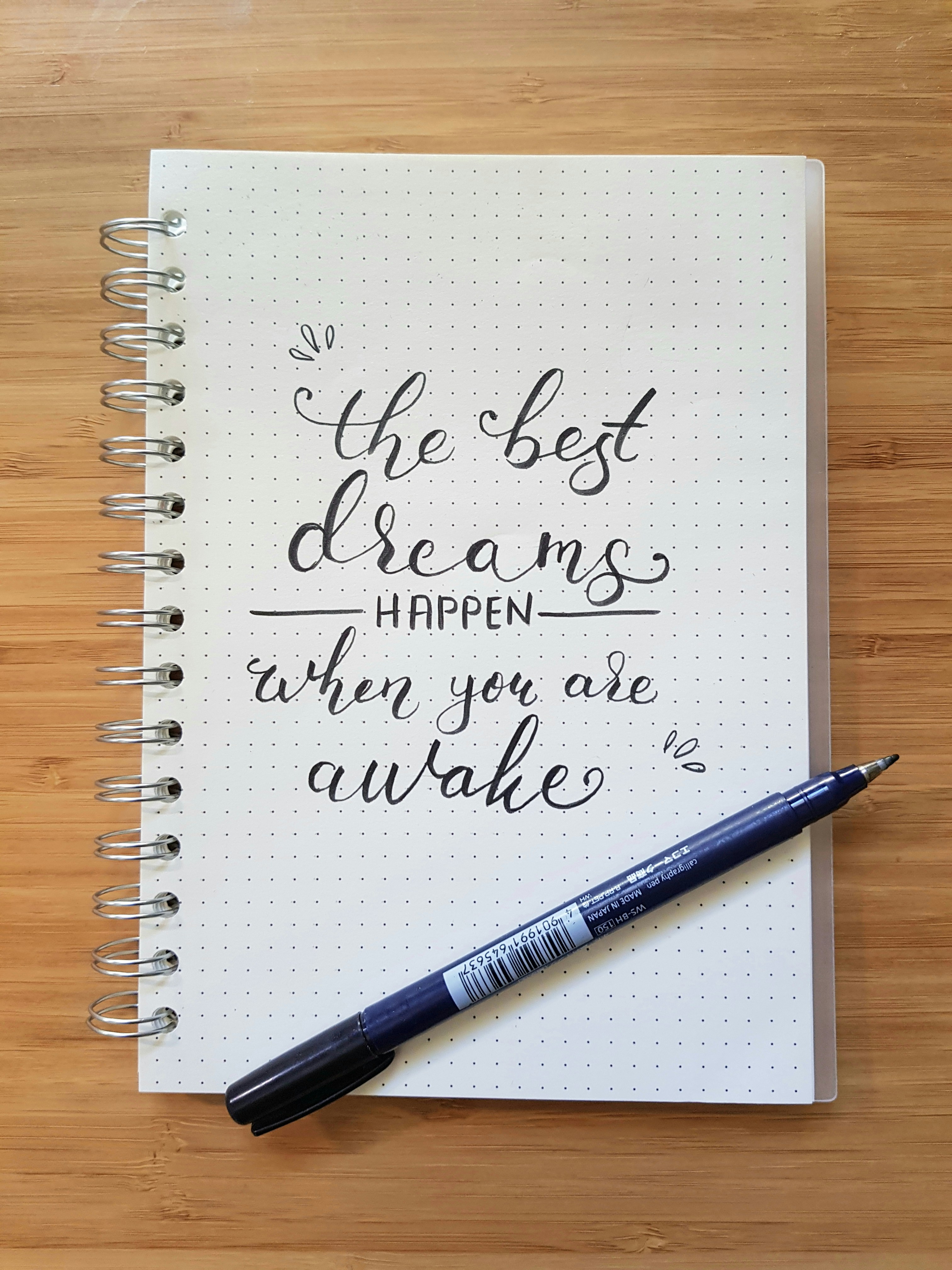Calligraphy quotes - dreams