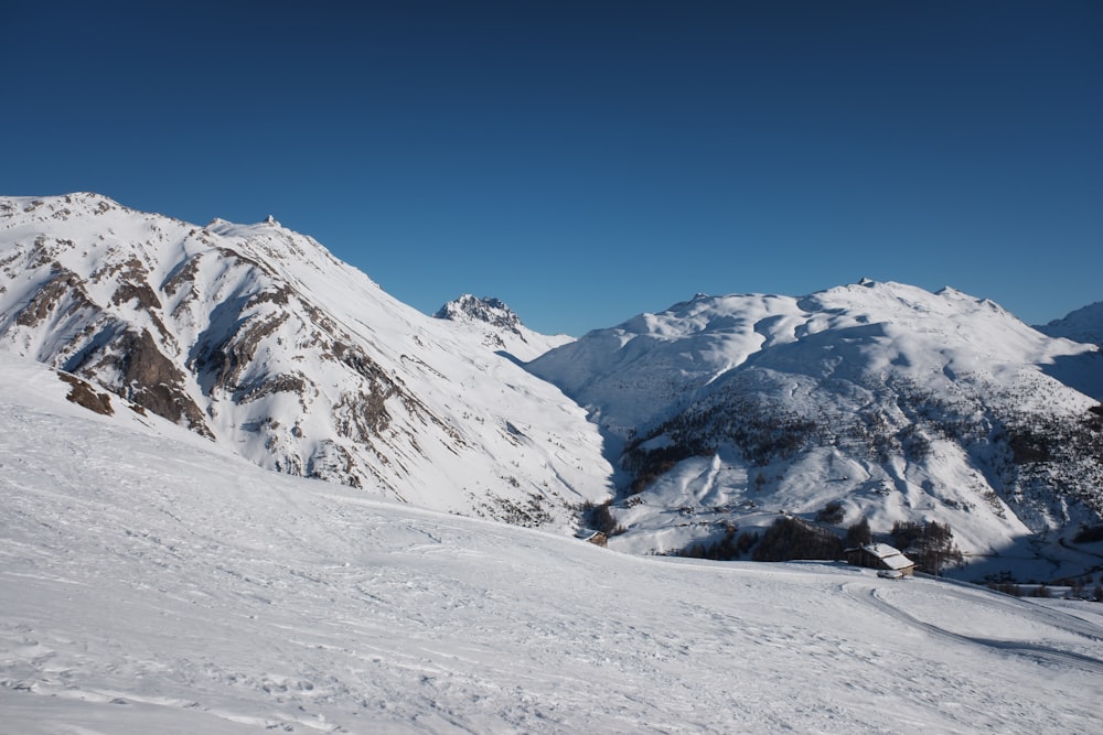 mountain cape by snow