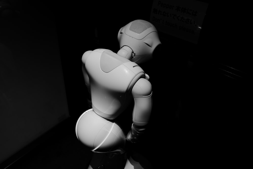 low-light photo of robot