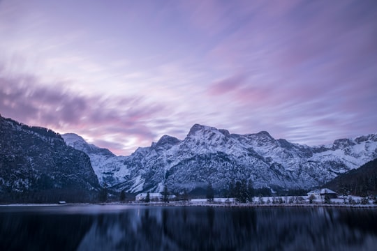 lake near hills in Almsee Austria