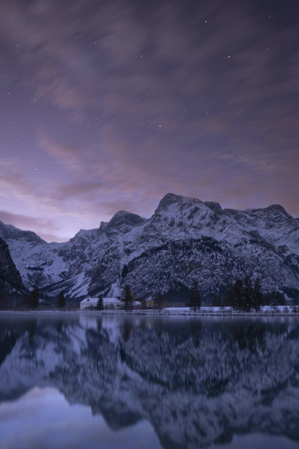 lake with hills on side