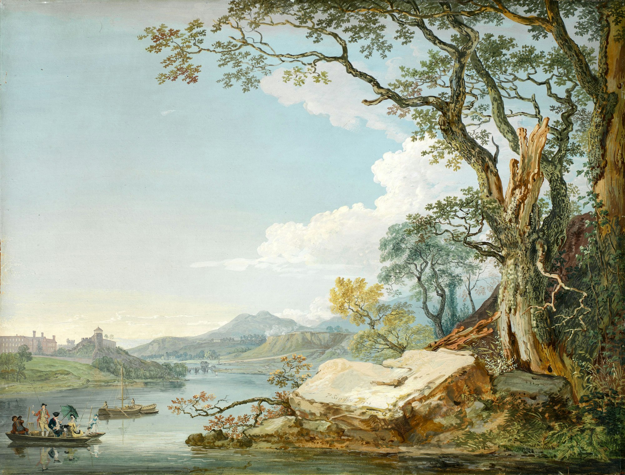 The River Severn at Shrewsbury, Shropshire, 1770 by Paul Sandby