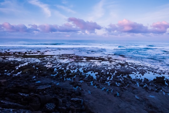 snow-covered shoreline in Canggu Indonesia