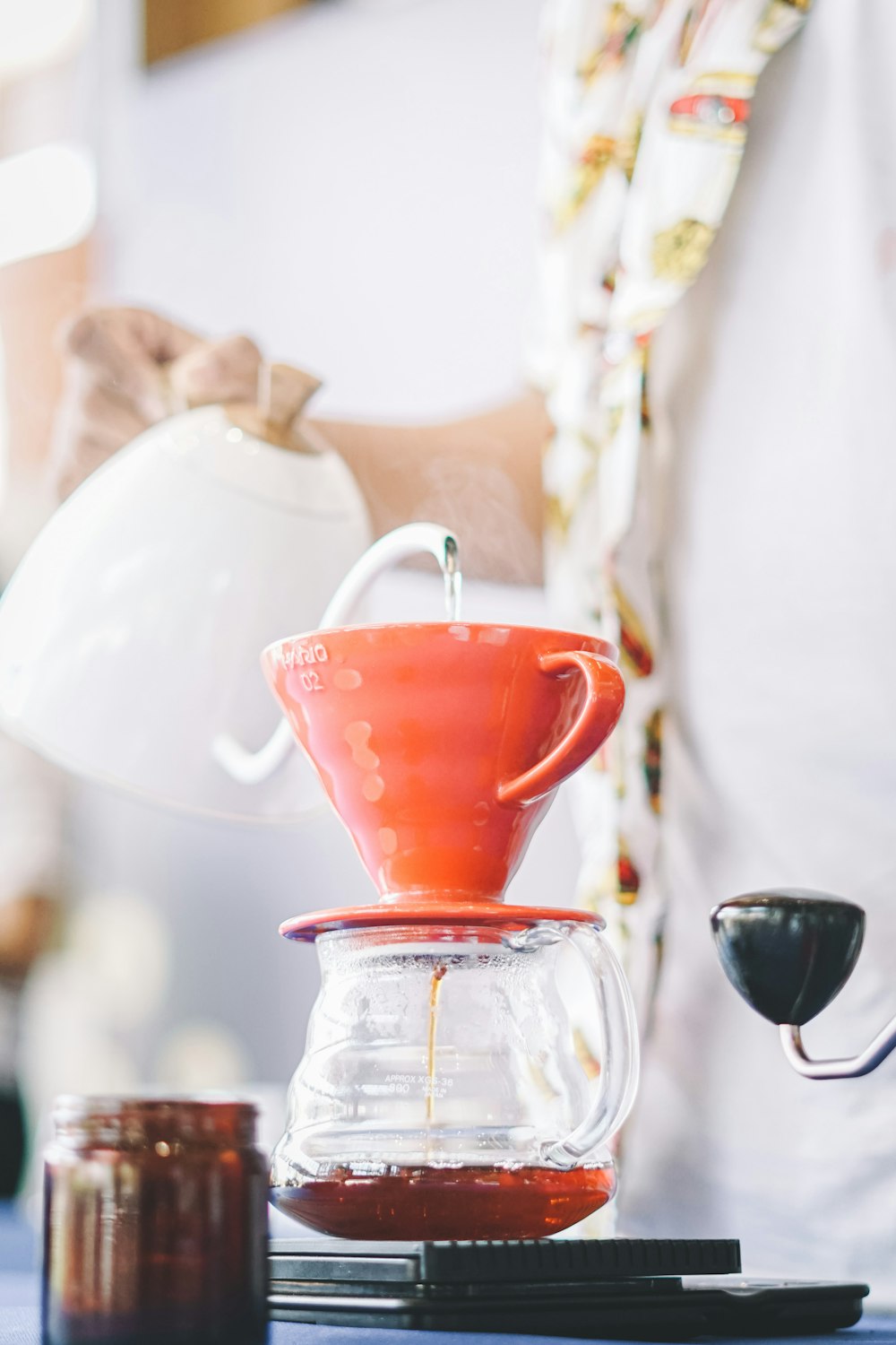 orange ceramic cup