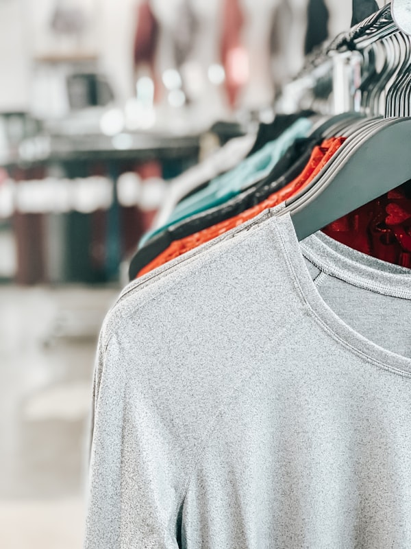 T-shirts on a rack