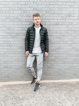 Stylish jogger pants displayed in a minimalist urban setting