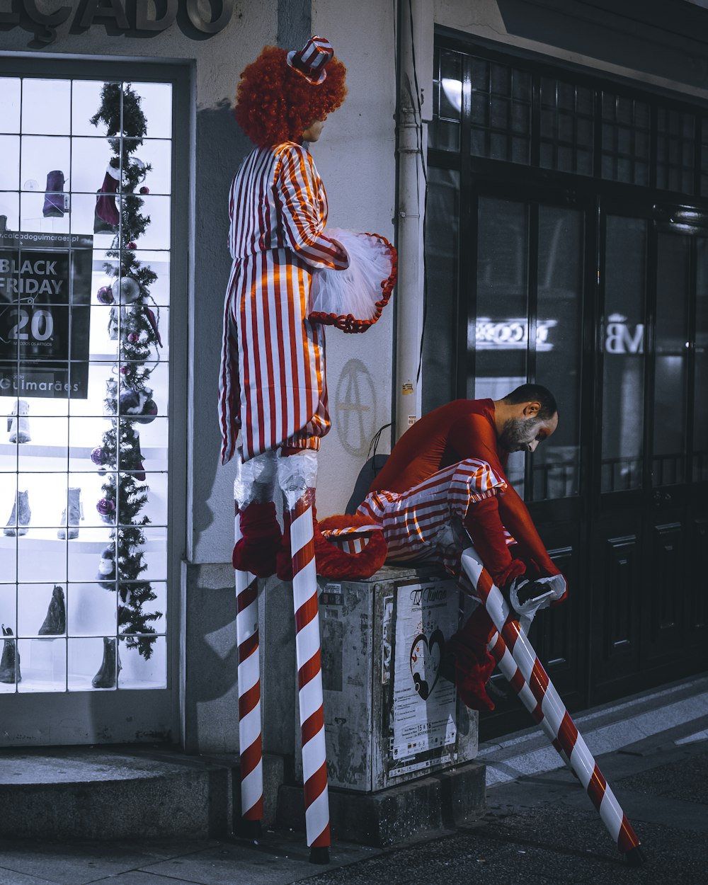 shallow focus photo of person wearing clown costume