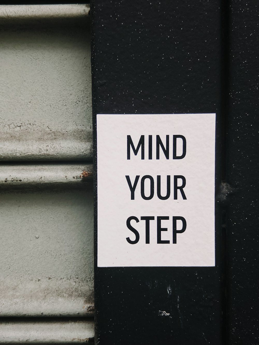 mind your step text
