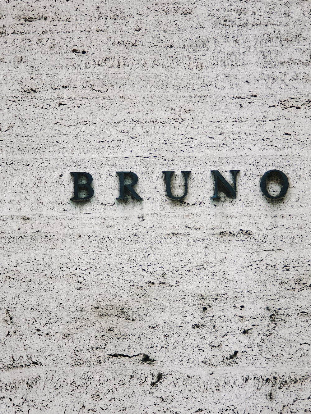 Bruno text on gray background