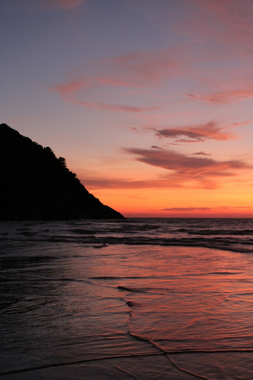 beach during sunset