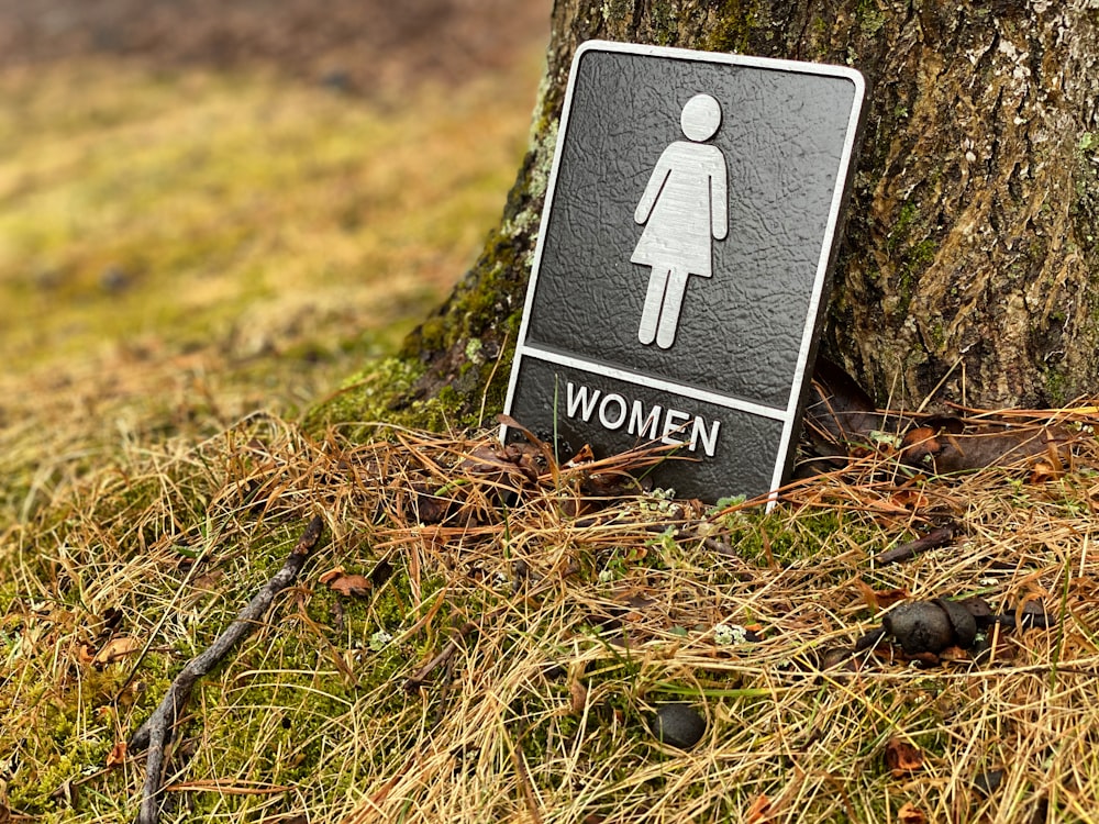 women signage