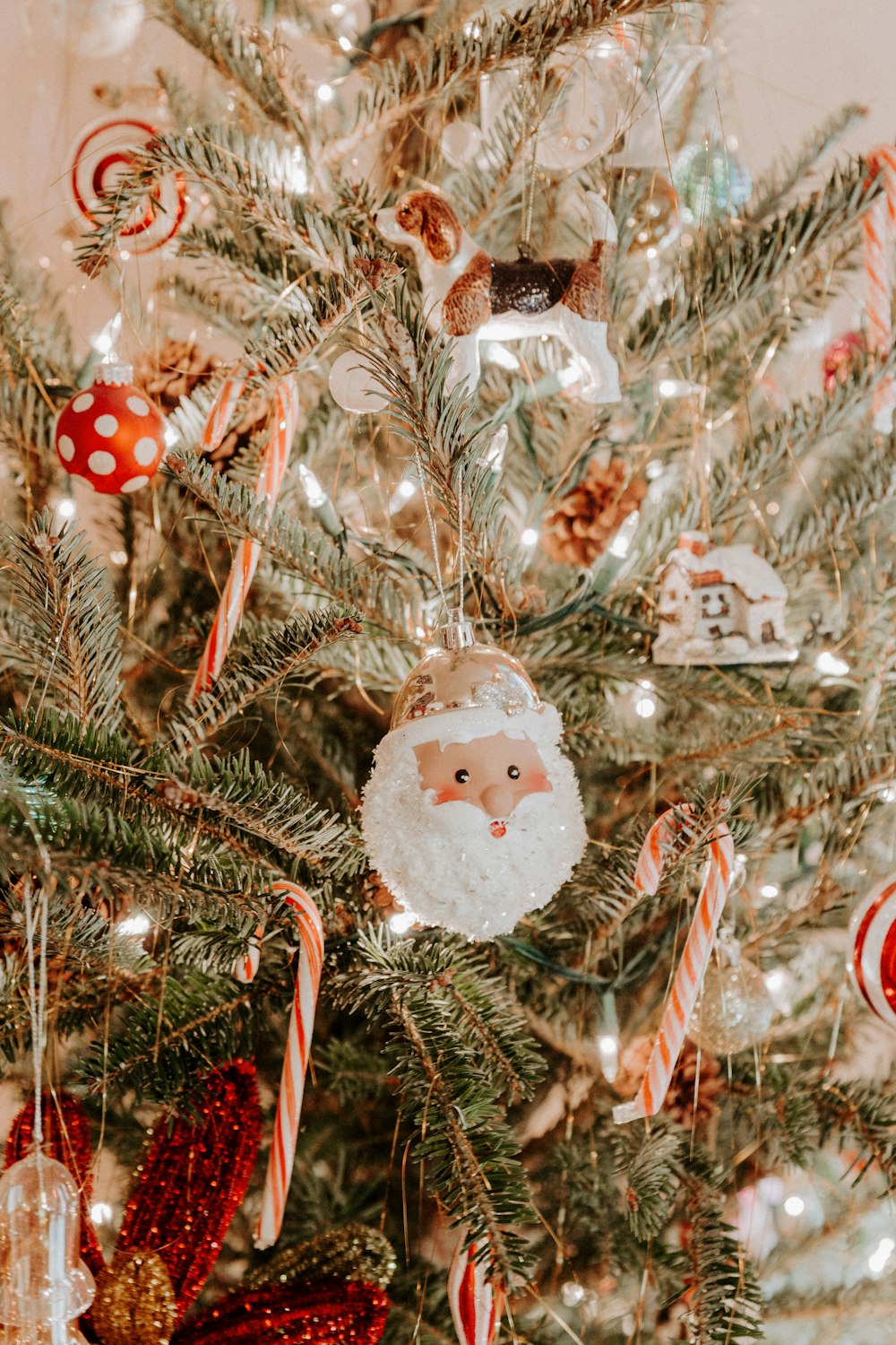 Santa Claus head Christmas tree decor
