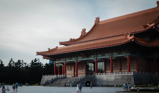 photography of people gathering near outdoor during daytime in National Chiang Kai-shek Memorial Hall Taiwan