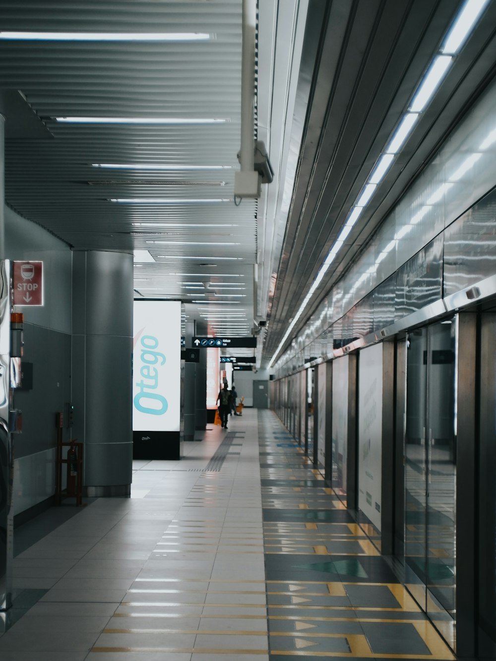 man walking inside the building