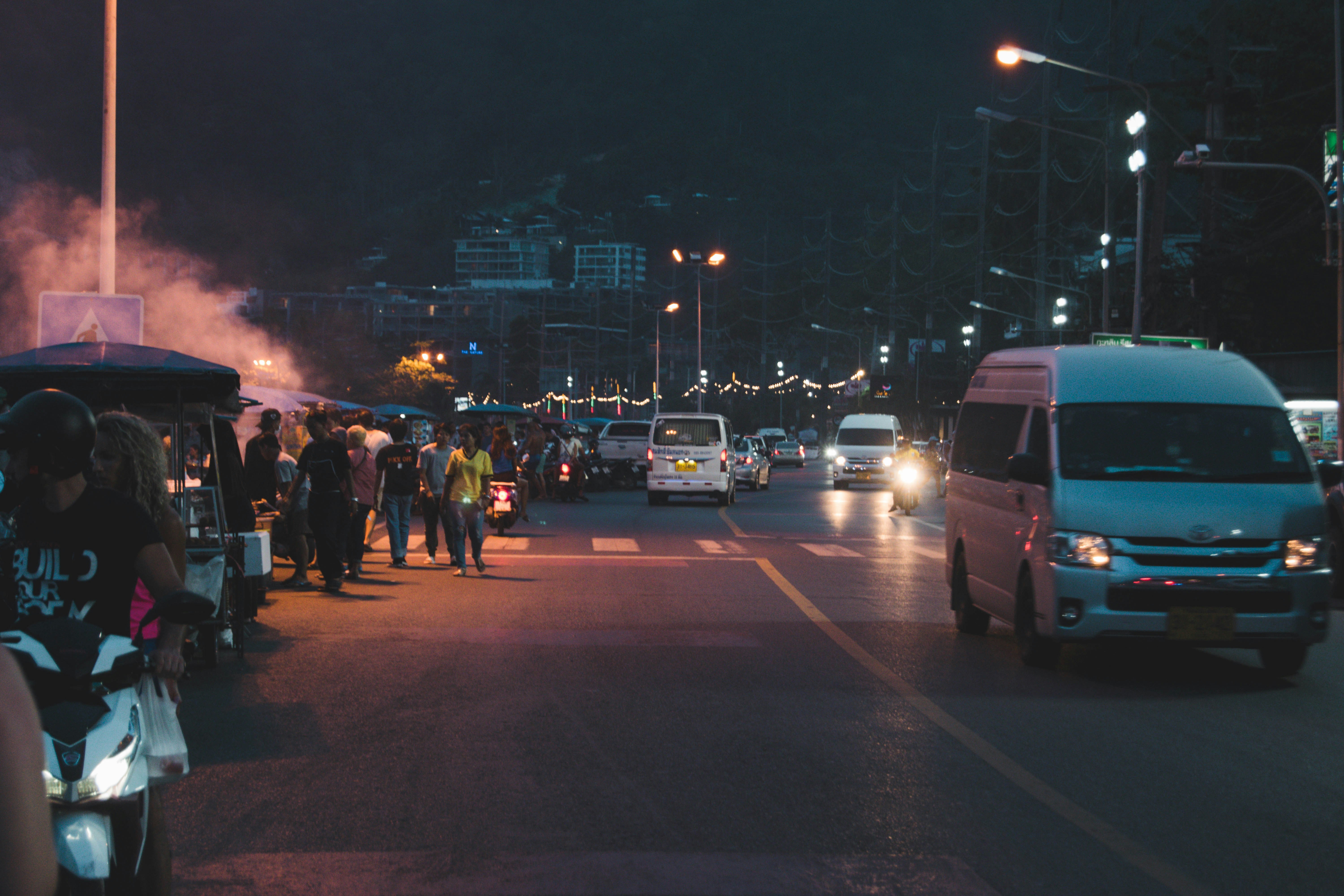 Street market to the left