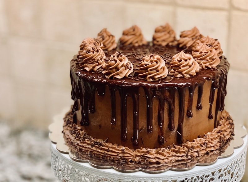 Stock photo of a fancy chocolate cake