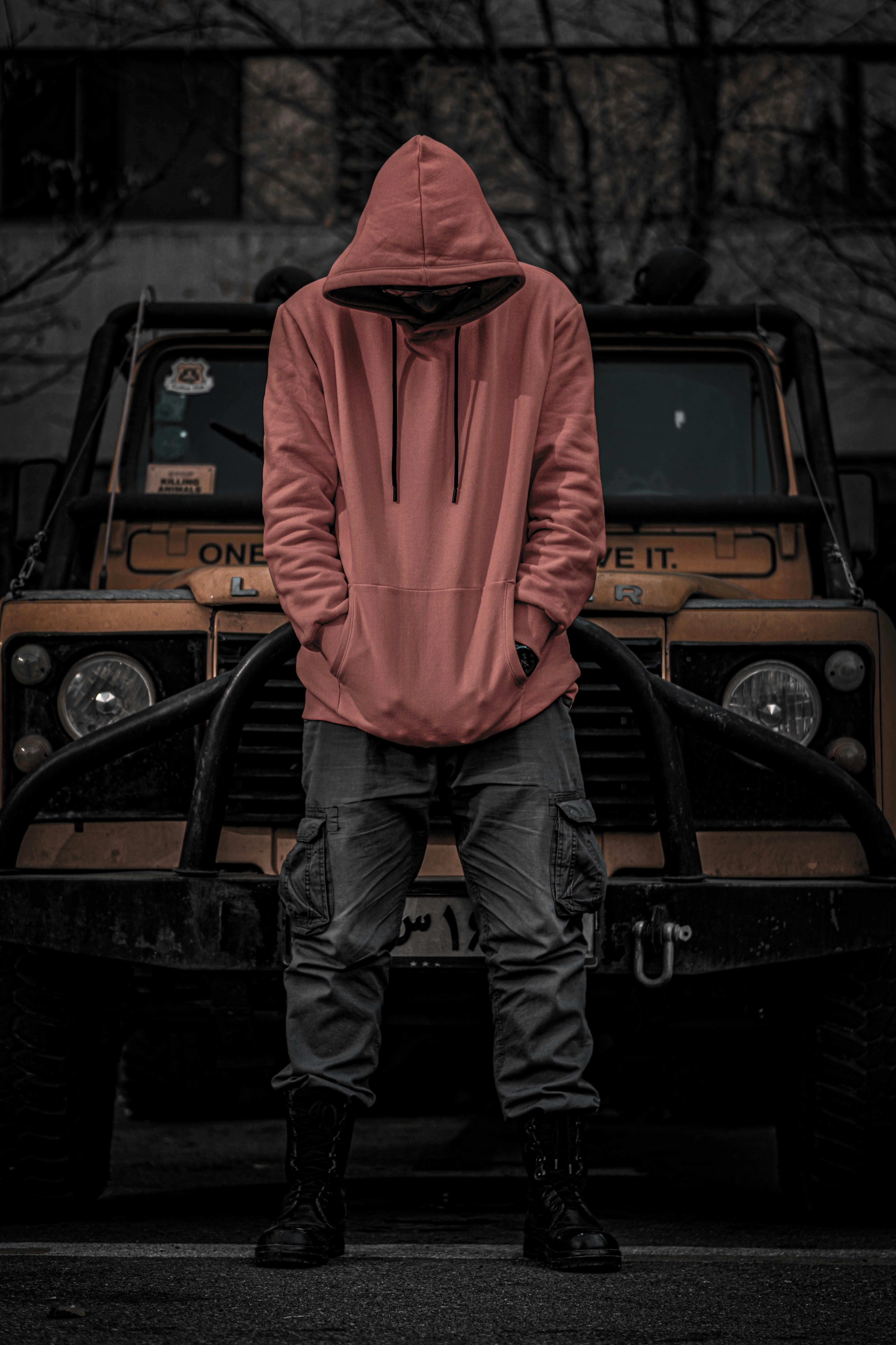 man wearing hoodie