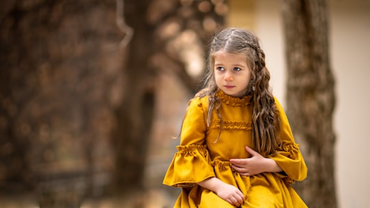 girl's brown dress in Tehran Iran