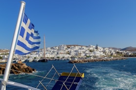 blue and white flag