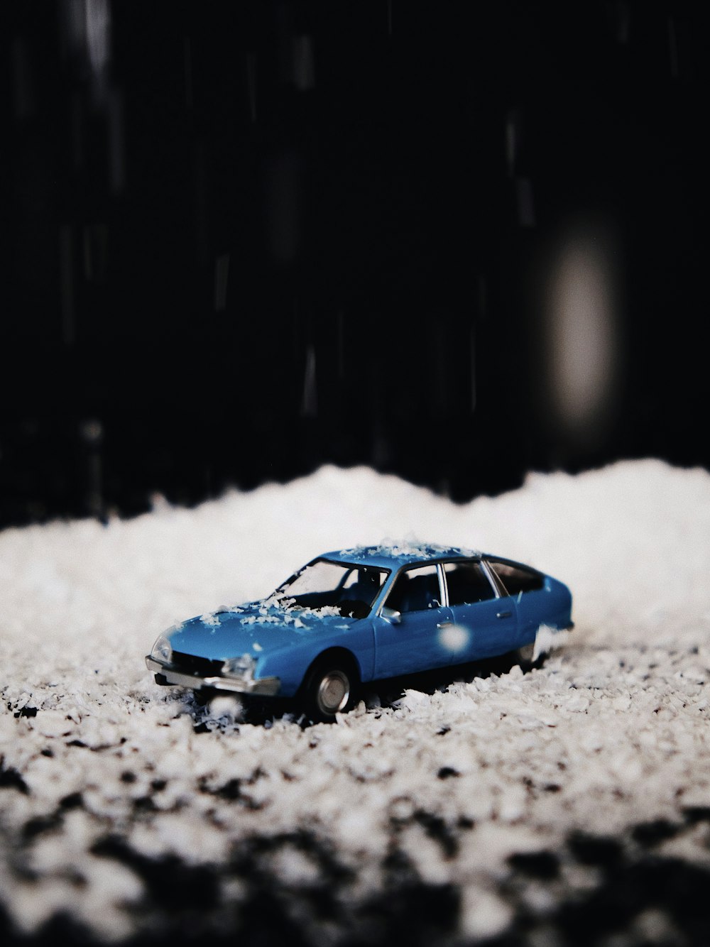 blue car diecast toy