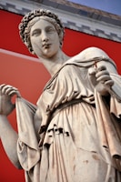 An ancient scroll featuring Cicero’s writings overlaid with glowing modern geometric lines and a lyre silhouette