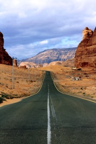 road at canyon during daytime