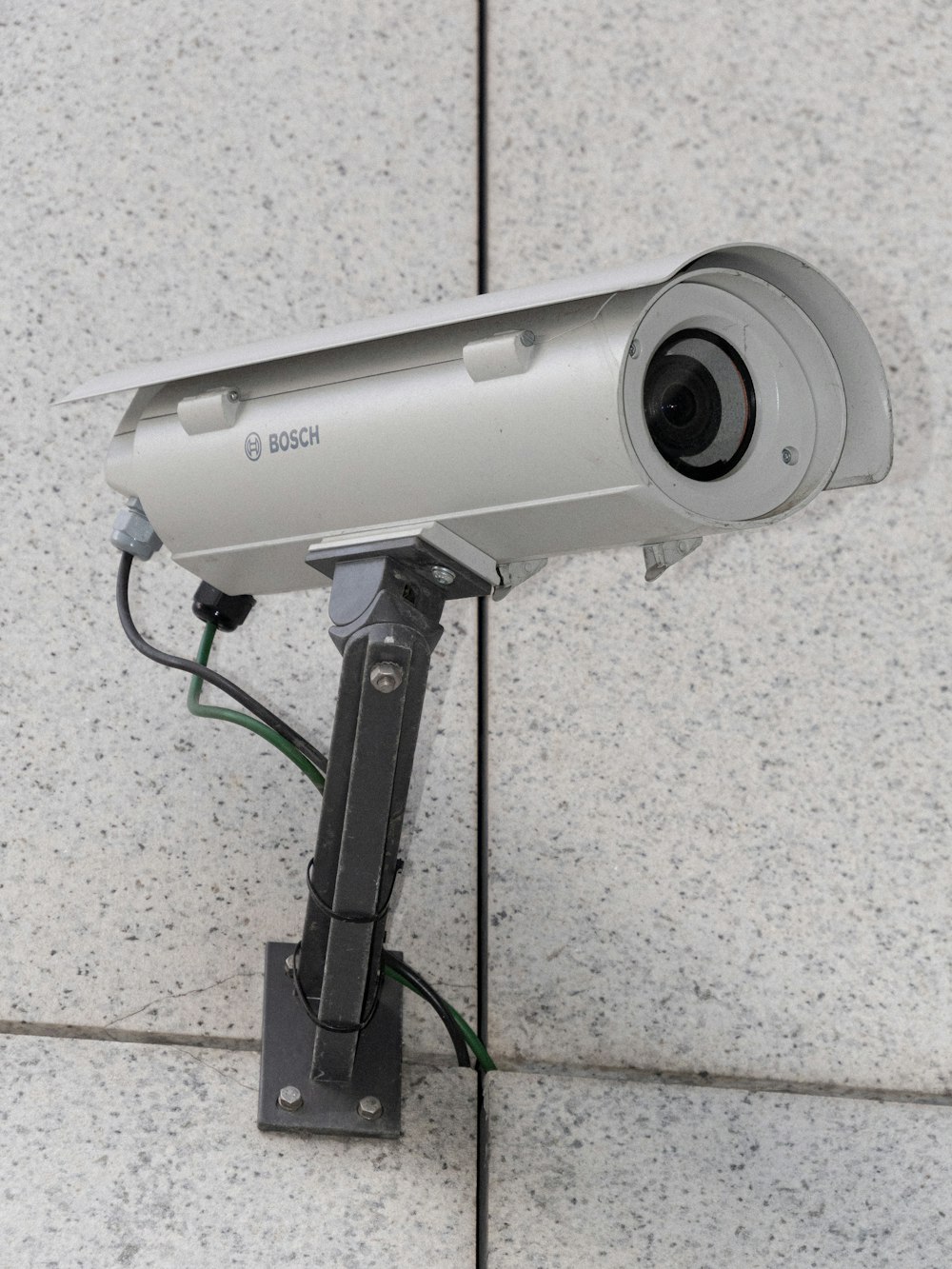 white Bosch surveillance camera