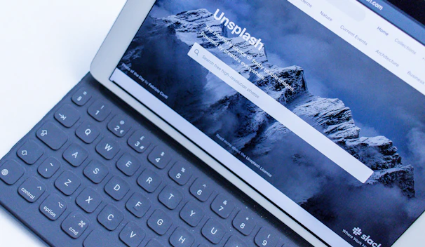 white tablet computer