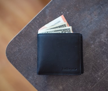 black leather wallet