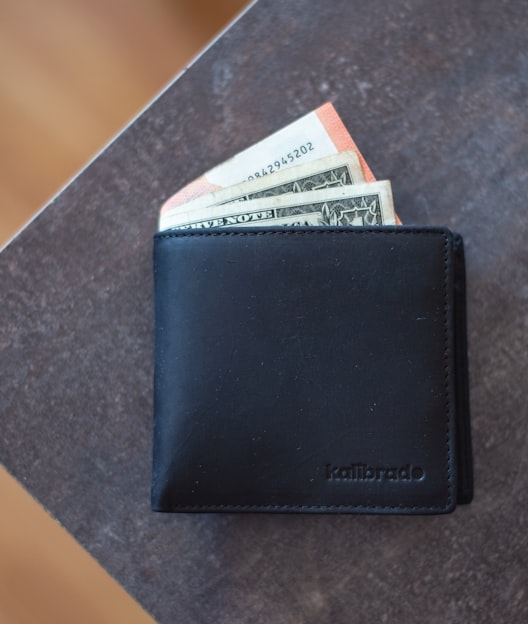 black leather wallet