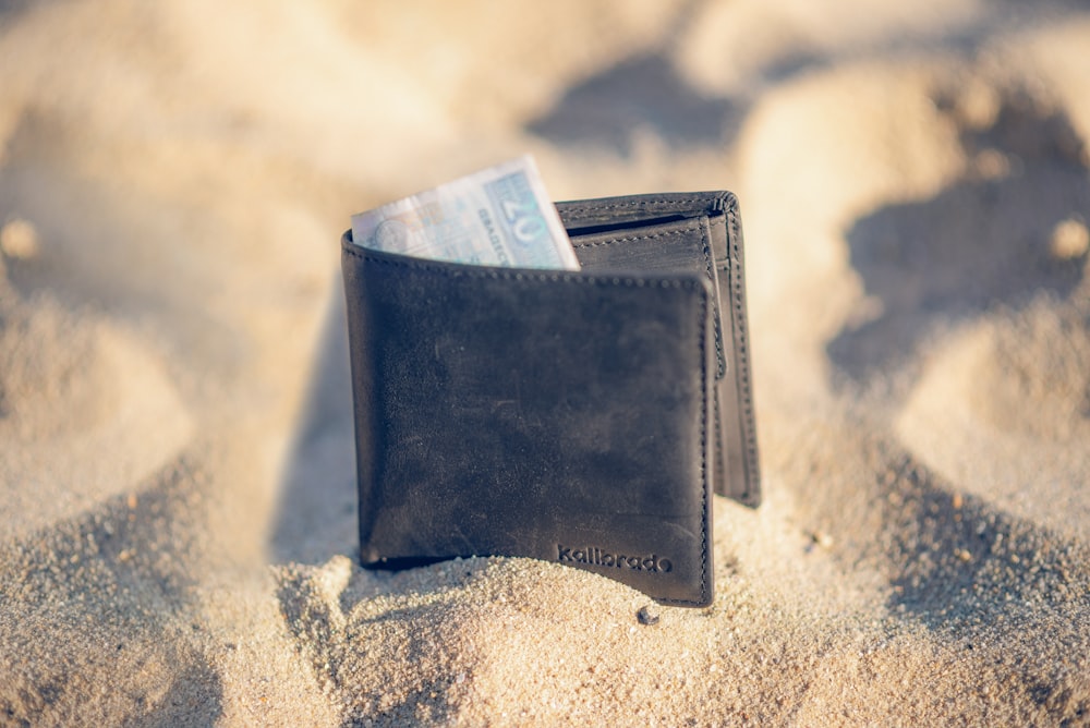 black leather wallet