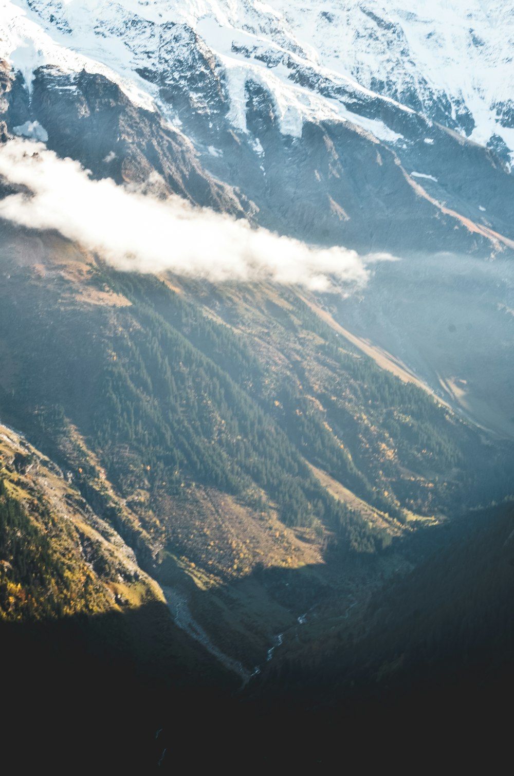 photographie de paysage de montagnes noires et brunes