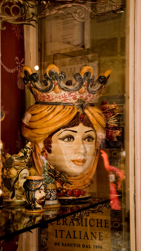 Venetian masks in a souvenir shop