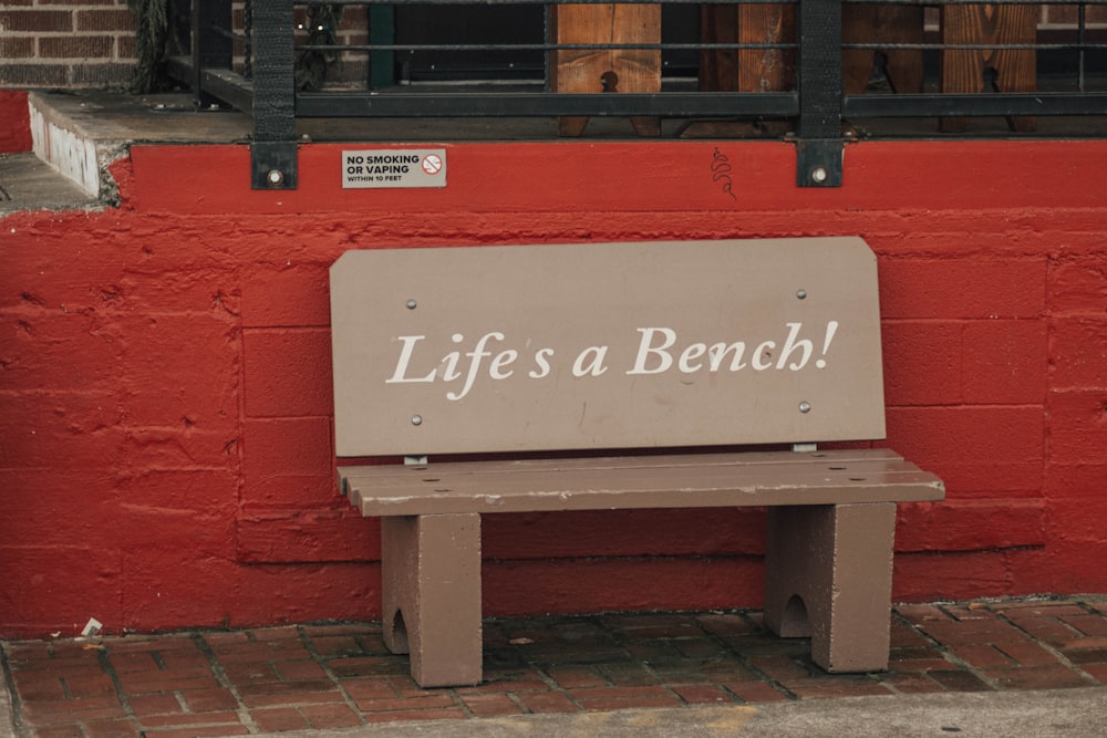 brown wooden bench