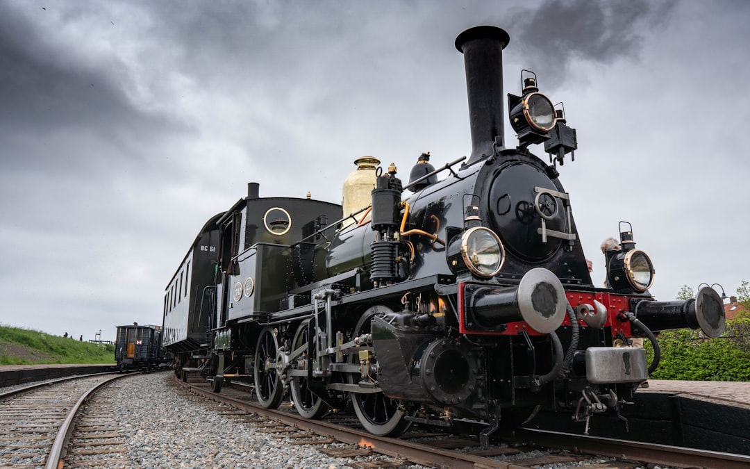 black train, Vintage steam train.