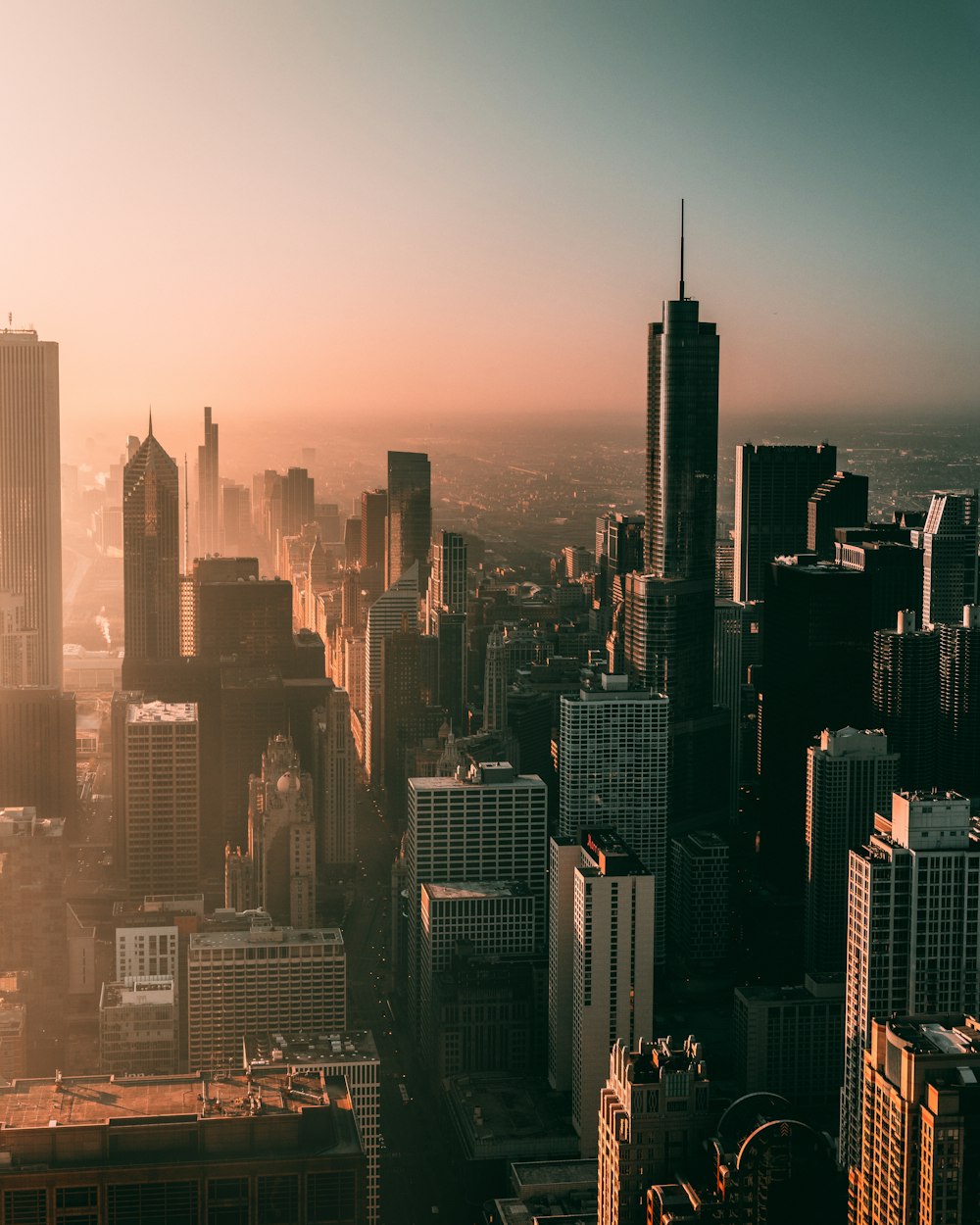 aerial photograph of city