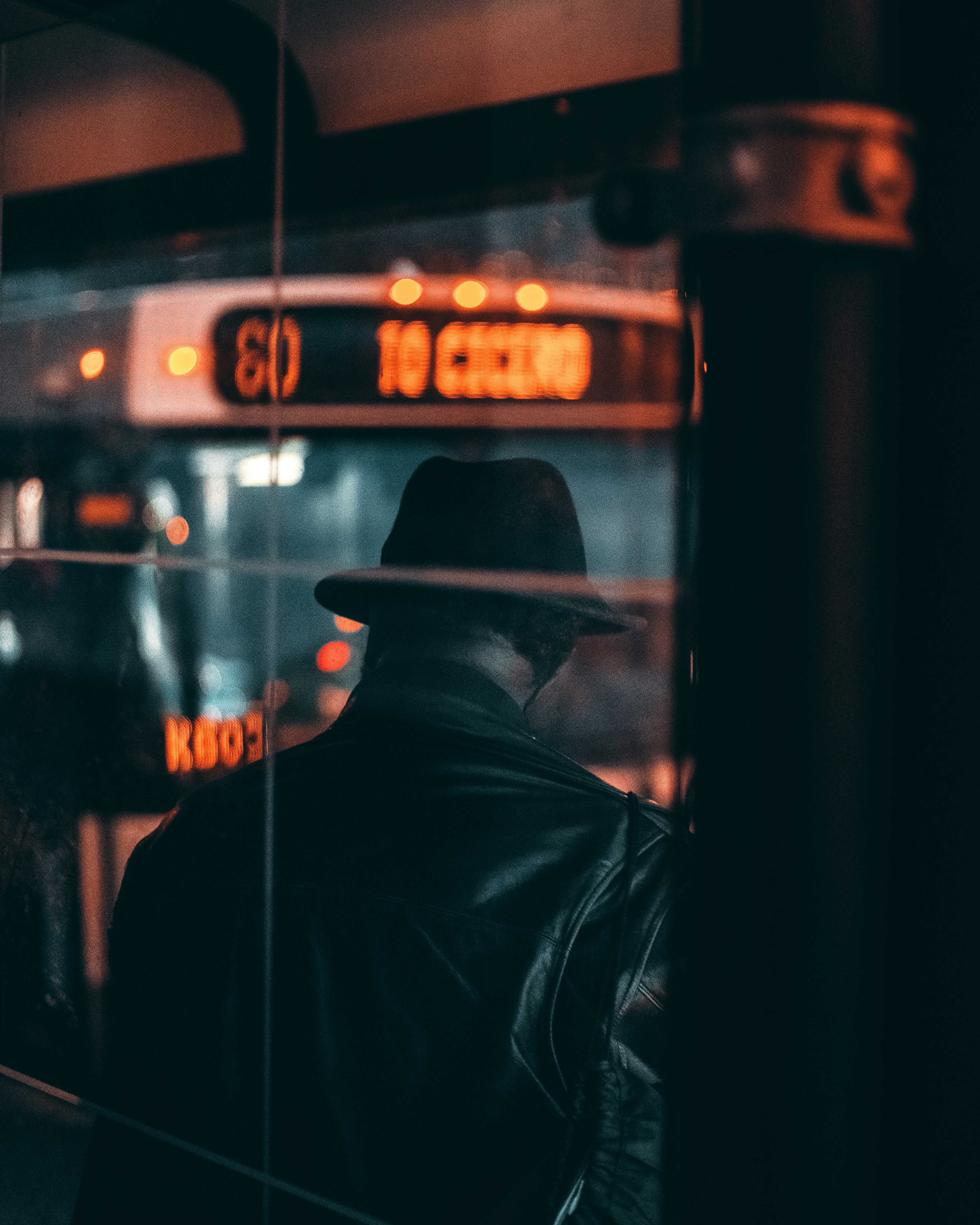 men's black leather jacket