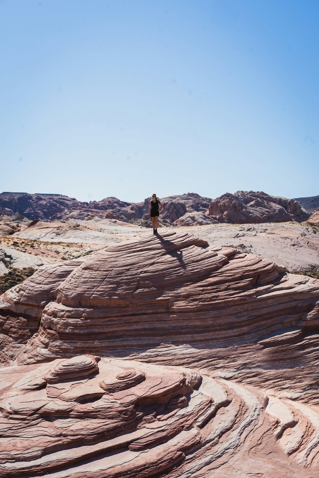 woman on rock formations