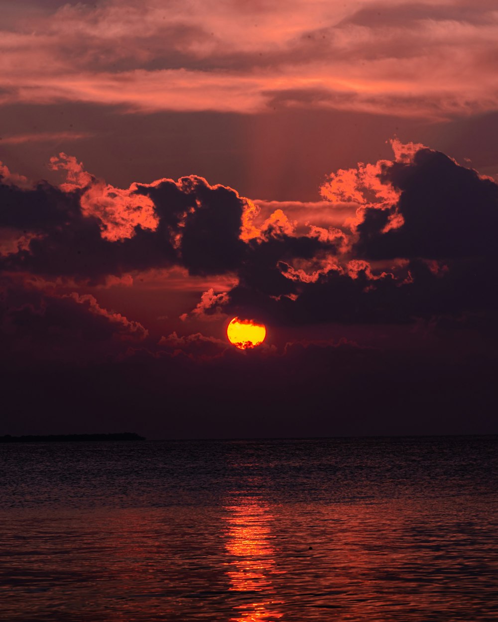 calm of water under golden hour