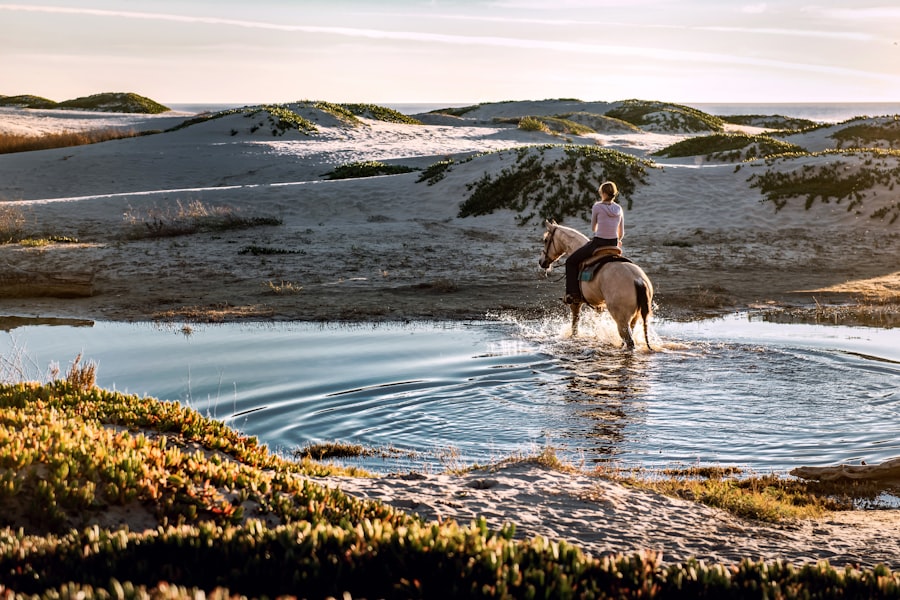 Riding lesson with instructor