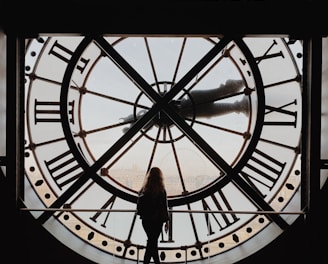 woman in clock tower