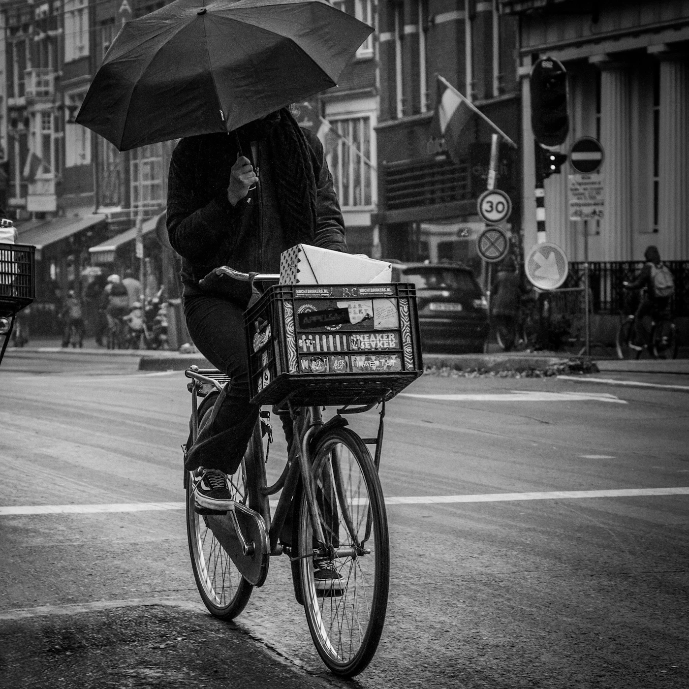 Fietser in Amsterdam