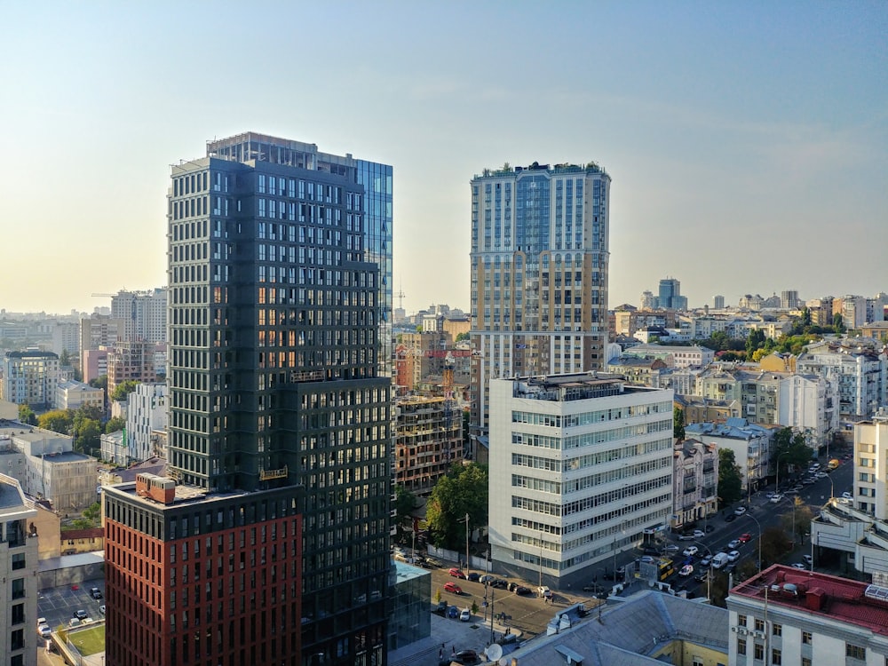 high-rise buildings under blue sky