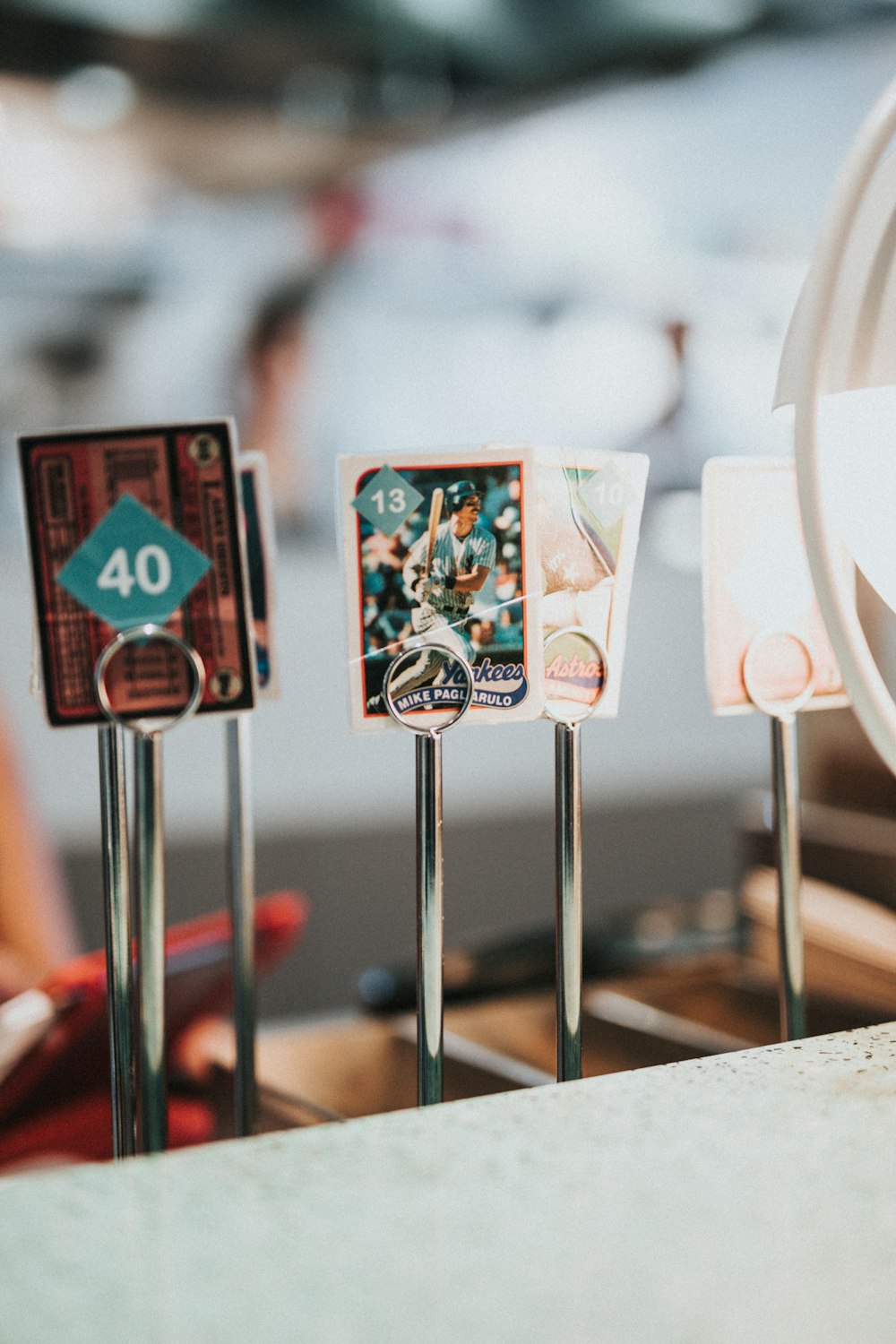 a close up of a number of different items on a table