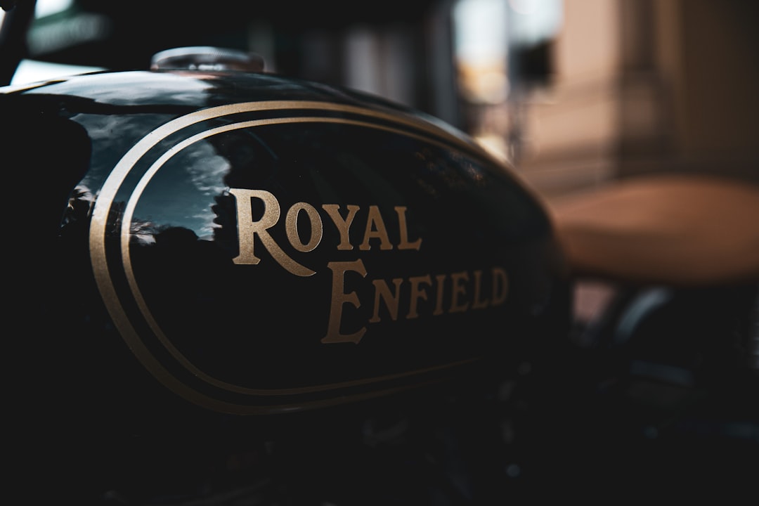 black Royal Enfield motorcycle