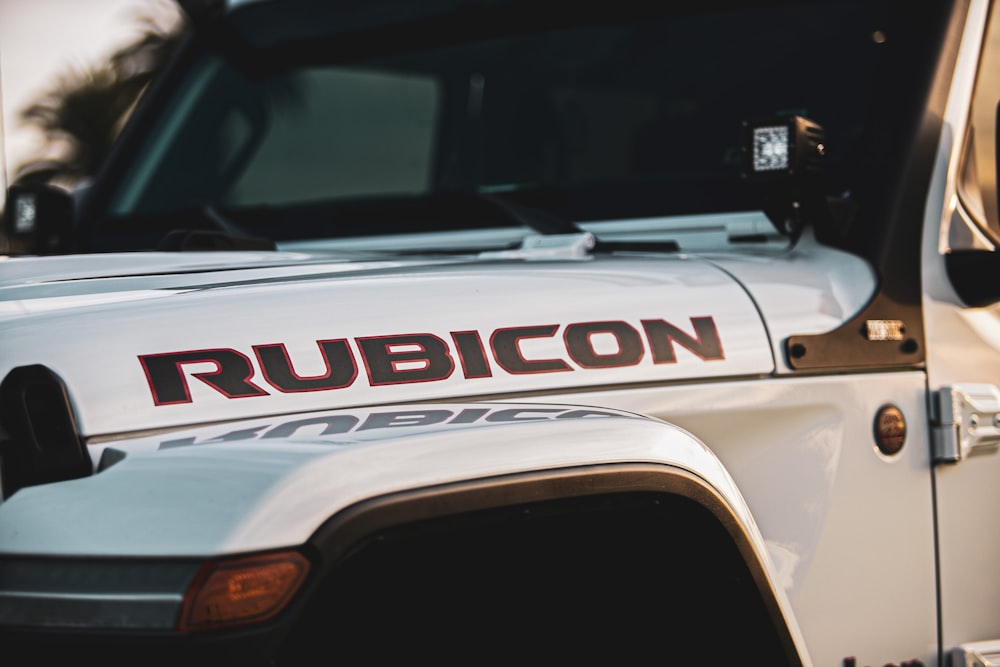 white Jeep Rubicon