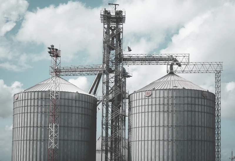 Specialty chemical process plant silos