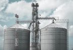 two silo at the factory