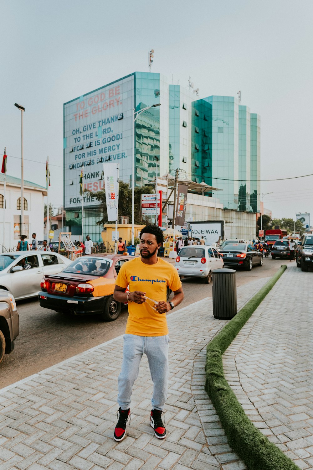 men's yellow top