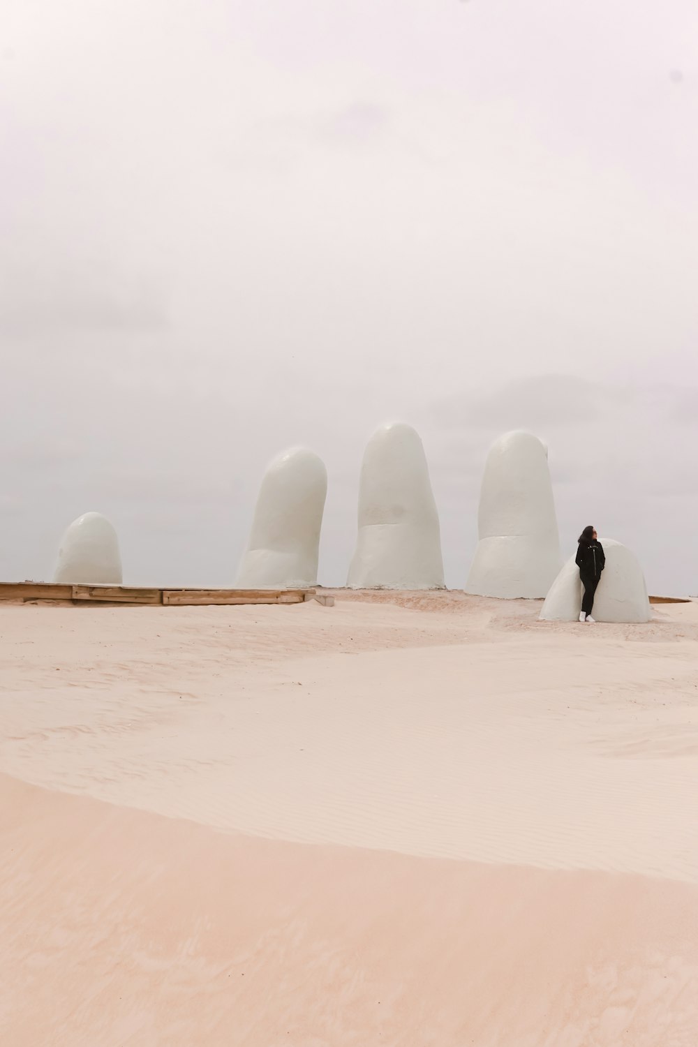 woman standing on hand decor